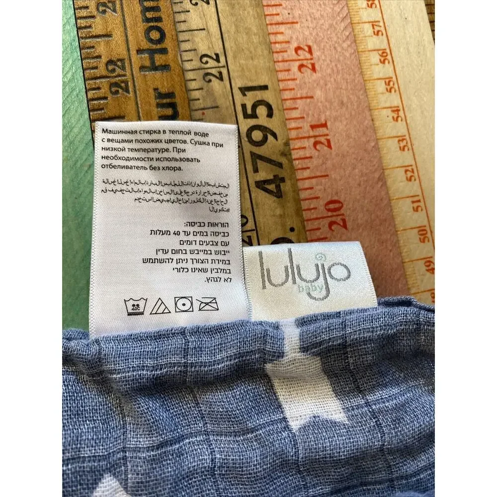 Lulujo Baby 100% Cotton Muslin Swaddle Blankets 40x 40 Aden + Anais Lot Of 2